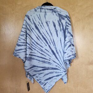 J. Jill Pure Jill Tie-dyed Cotton Knit Scarf Pale Blue